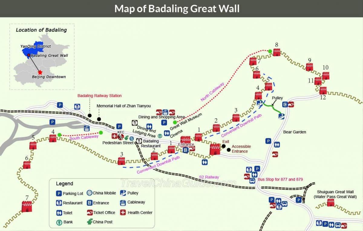 Beijing groot muur kaart
