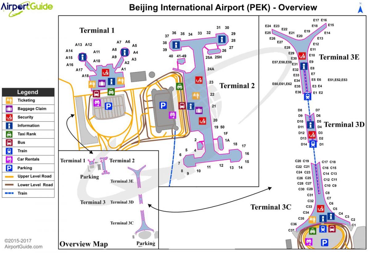Beijing capital internasionale lughawe kaart