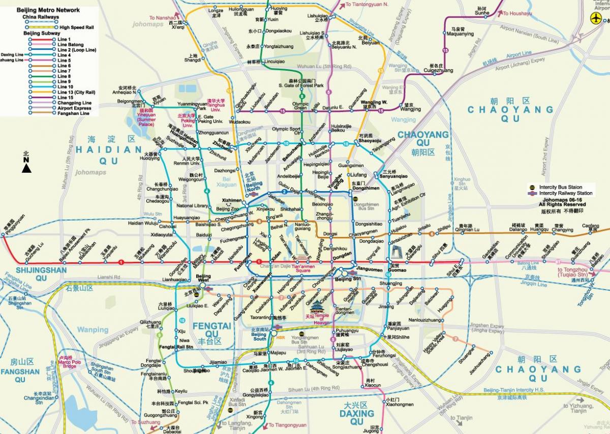 Beijing mtr kaart