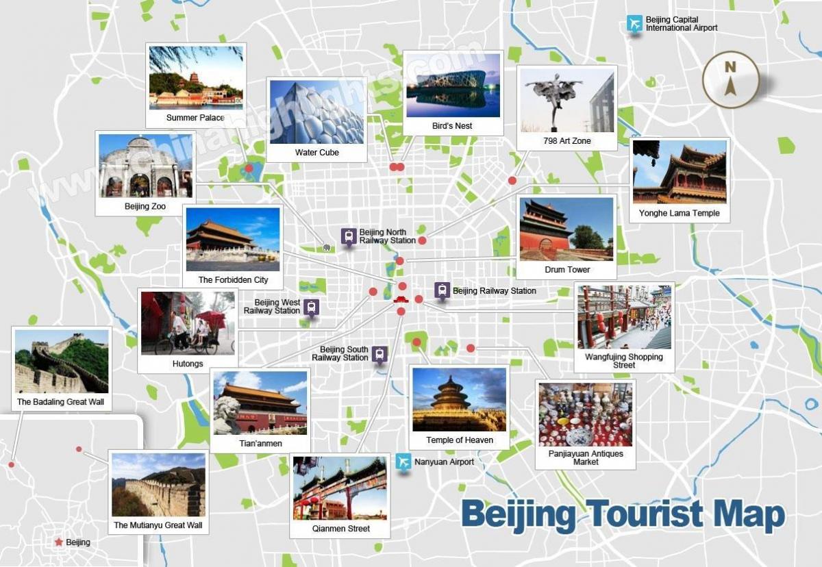 Beijing plekke van belang kaart