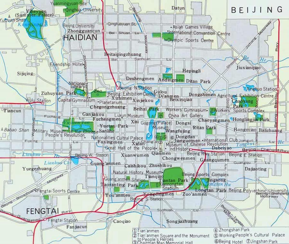 kaart van Beijing stad