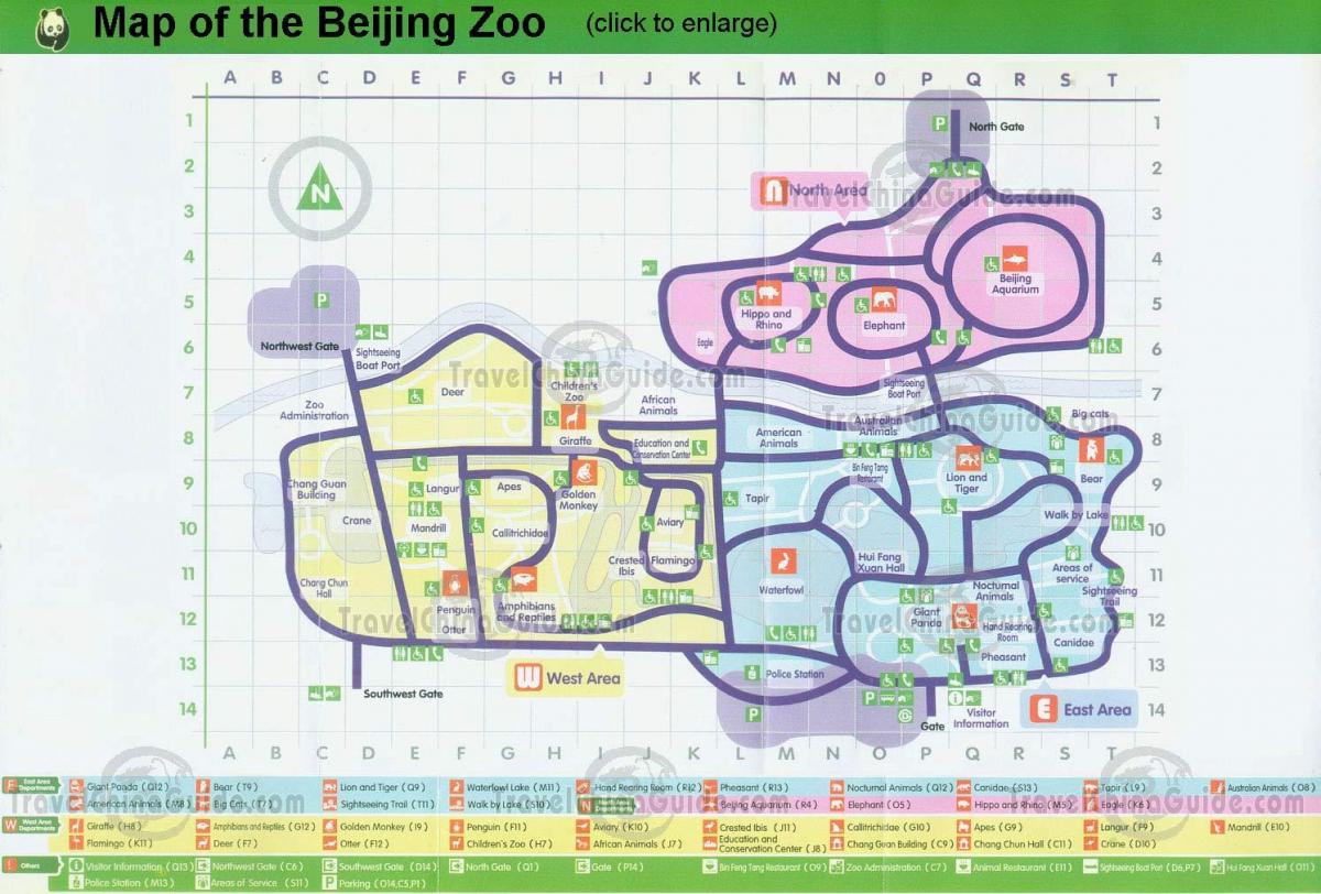 kaart van Beijing dieretuin
