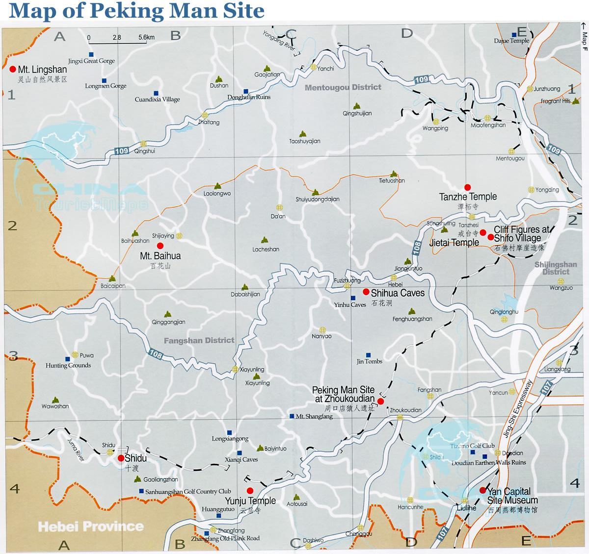 kaart van Peking
