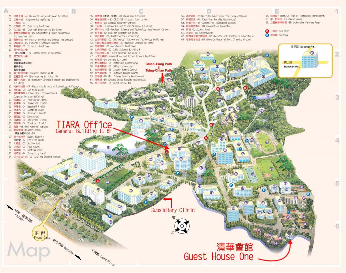tsinghua universiteit kampus kaart