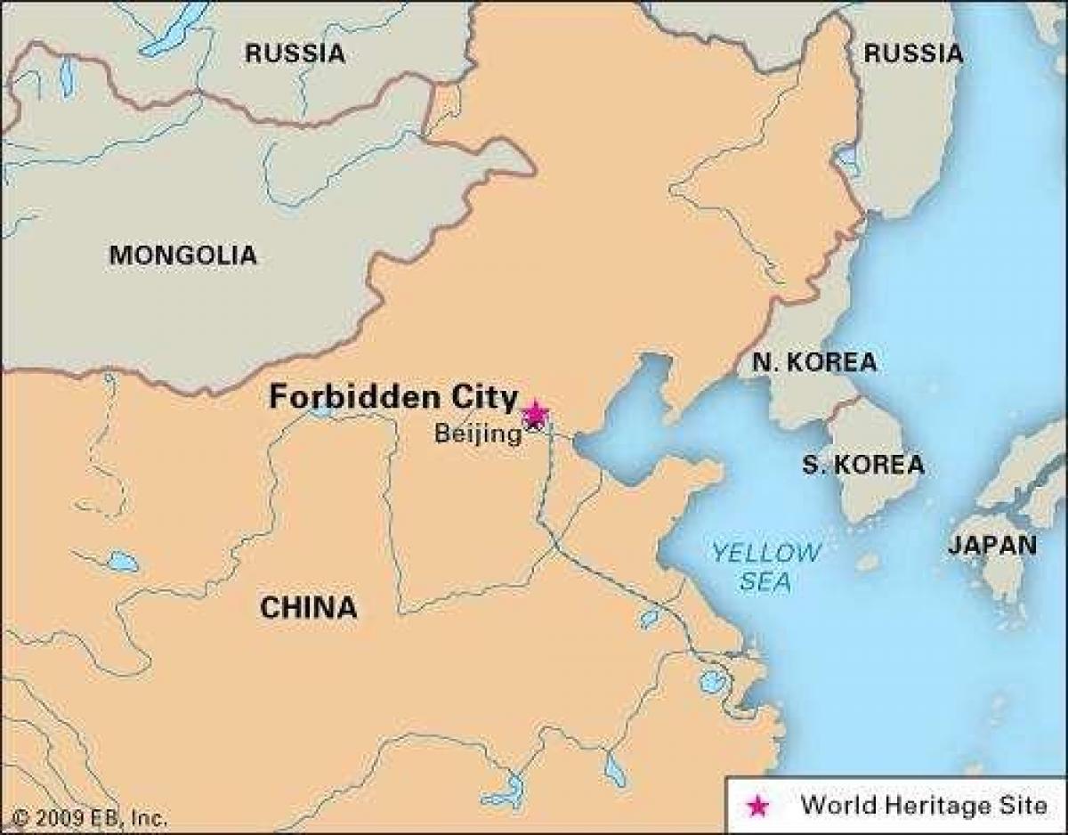 verbode stad van China kaart