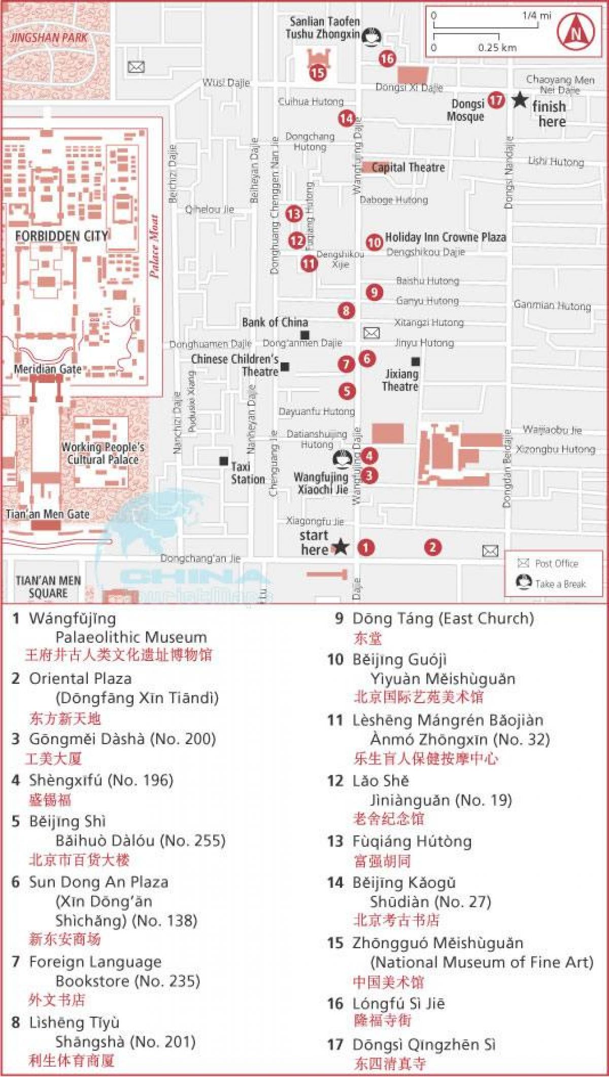 wangfujing straat kaart