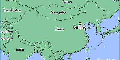 Kaart van China wat Beijing