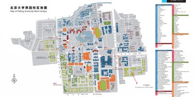 Peking universiteit kampus kaart