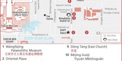 Wangfujing straat kaart